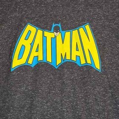 Batman linen t shirt Mens Large Black DC Comics Casual Retro Outdoor Classic NWT