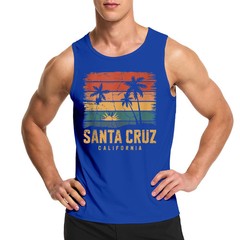 Santa Cruz Tshirt Men Women California Retro Sunset Tank Top