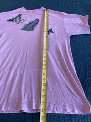 Lot of 6 VTG SINGLE STITCH Yellow Butterfly Print T-Shirts Size L/XL