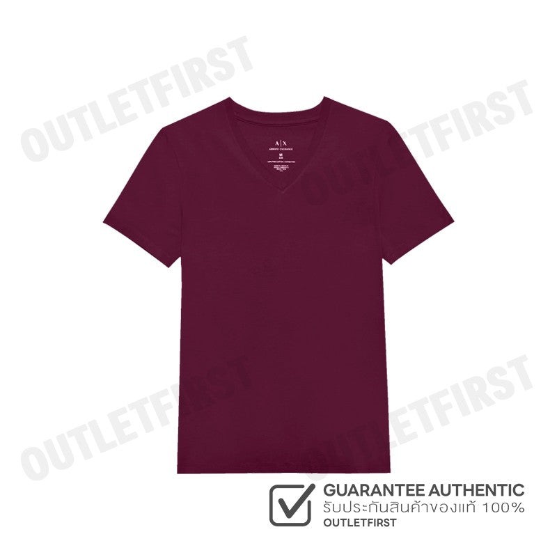 ARMANI EXCHANGE SLIM FIT T-SHIRT IN PIMA COTTON JERSEY COLOR WINE TASTING CODE: