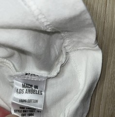 Buck Mason Men Slub Curved Hem T Shirt 100% Cotton White Size Medium Made in USA