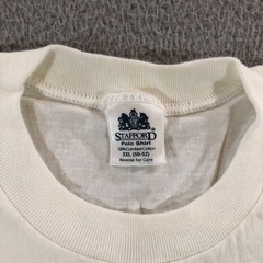 vtg stafford shirt mens XXL white black tee single stitch 2