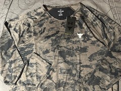 UNDER ARMOUR THE ROCK ISO CHILL L/S BROWN D. GRAY CAMO SHIRT SIZE 2XL MEN $55