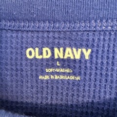 Old Navy Men’s Royal Blue Waffle Knit Thermal Long Sleeve Shirt