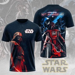 Star Wars 50th Anniversary Darth Vader Graphic T-Shirt 3D All Size XS-6XL
