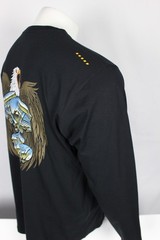 Ariat Men’s Rebar Workman Chrome Moto Eagle Long Sleeve T Shirt Black 10052056