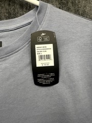 Greg Norman T Shirt Mens Large Gray Side Slit Cotton Crewneck Shark Logo Casual