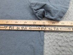 SKU Shirt Mens Large Gray V-Neck Short Sleeve Soft 100% Organic Cotton Made USA