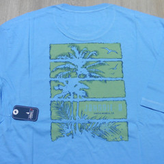 JOHNNIE O Mens M MEDIUM T SHIRT PALM PARADISE MALIBLU GOLF BLUE SANTA MONICA TEE