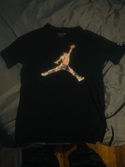 Jordan Black Jumpman Logo Graphic Crew Neck Short Sleeve T-Shirt Men’s XL