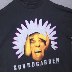 Vintage Soundgarden Band Shirt Mens Large Reprint Black Hole Sun Single Stitch