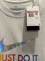 MENS NIKE Air Max 90 HOLOGRAM Swoosh Sounds Mix Tape Shirt Sz L
