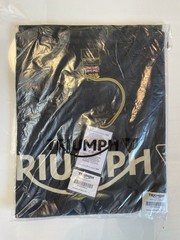 Triumph Motorcycles Cartmel T-Shirt Mens XL Jet Black Spellout Logo Short Sleeve