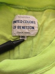 Vintage y2k united colors of Benetton Italy apple green crew neck shirt xl