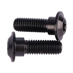 6Pcs Titanium Bolt M8 x 20mm 25mm Motorcycle Rear Brake Rotor Screw (Black, M…