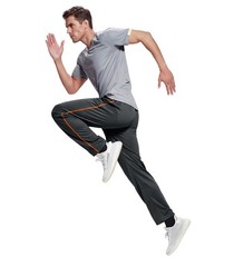 Mens Lightweight Sweatpants Loose Fit Open Bottom Mesh Athletic Pants Pockets