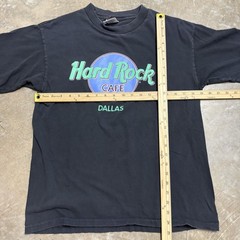 Hard Rock Cafe Dallas Men’s Black T-Shirt Size L Vintage 90s Single Stitch