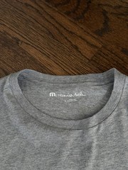 NWT Travis Mathew Party On T shirt Heather Gray pima Cotton Flag Pocket Sz L
