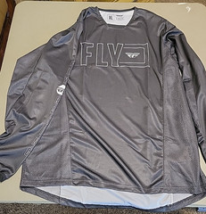 Fly Racing Jersey Mens XL Long Sleeve Motocross Kinetic White Blue Shirt