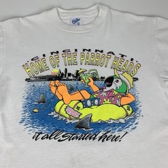 Vintage Cincinnati Parrot Heads T-Shirt Jimmy Buffett Warm 98 Radio Tee Medium
