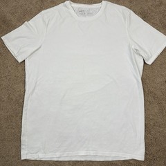 Pact Organic Shirt Mens L White Organic Cotton Sustainable Minimalist Basic Tee