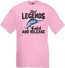 Fishing Reel Legends Release Humour Novelty T Shirt Various Colours And Sizes