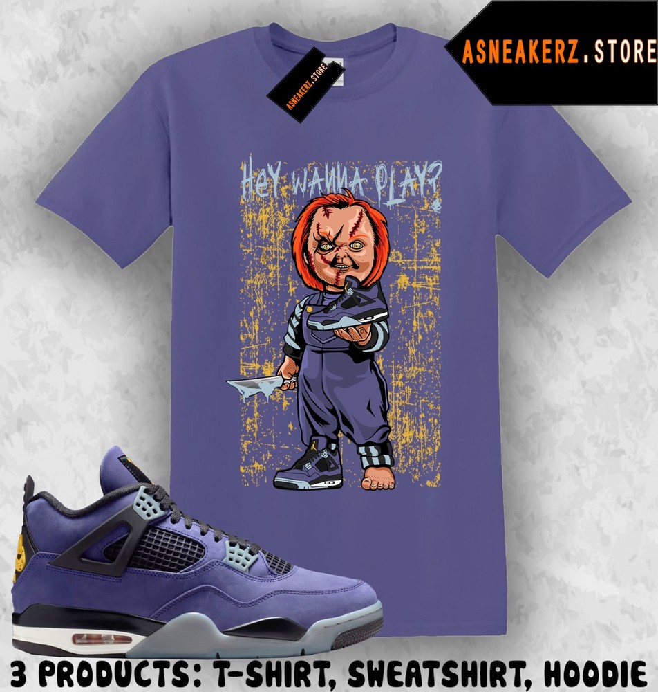 Tee Shirt Matching AJ 4 Lakers Lakeshow 2026 To Match Sneaker Sneakerhead Chucky