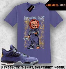 Tee Shirt Matching AJ 4 Lakers Lakeshow 2026 To Match Sneaker Sneakerhead Chucky