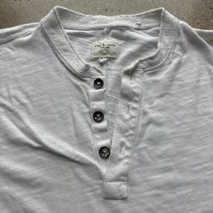 Rag & Bone Classic Henley Shirt Mens Size Small White Peruvian Cotton