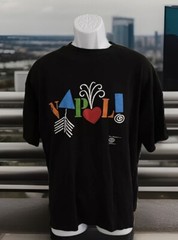 Vintage Napoli Parole Di Cotone Black T Shirt Size XL Italy