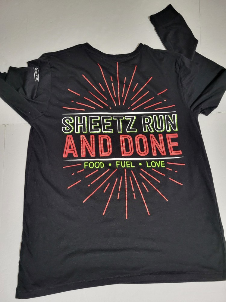 (#5) SHEETZ LONG SLEEVE PULLOVER SHIRT SIZE UNISEX MEDIUM BLACK