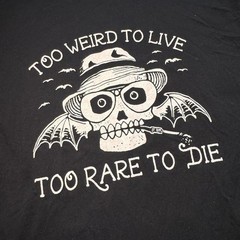 NWOT Ralph Steadman x Hunter S. Thompson HST Quote Black Graphic T-Shirt — LARGE