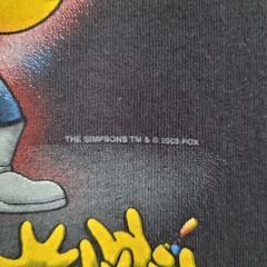 Vintage Simpsons Shirt Mens Medium Black Delta Pro Weight Springfield Rocks 00s