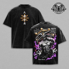 Jujutsu Kaisen Mahoraga Graphic Apparel | Oversized Washed T-Shirt, Heavyweight