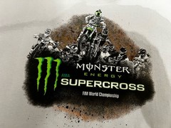 Monster Energy AMA Supercross T-Shirt 2015 FIM World Championship X-LARGE Gray