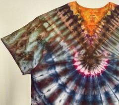 Handmade Ice Tie Dye Adult T-Shirt Size 2XL Multicolor Patriotic Gildan Tee NEW