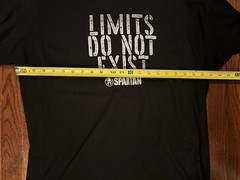 Spartan Black Crew Neck T-Shirt Men’s Regular XL – Limits Do Not Exist
