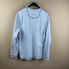 New Ocean Coast men’s XL gray cotton LS Henley pull over shirt