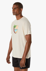 ASICS® Men’s MEDIUM Palm In The Sun “Get Outside” Short Sleeve T-Shirt – Oatmeal