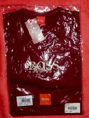 Hugo Boss T-Shirt Men’s Slim XL Burgundy Logo Graphic Cotton Tee NWT