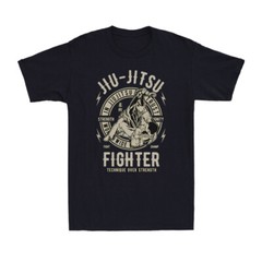 Jiu Jitsu Fighter Mixed Martial Arts MMA Technique Over Strength Men’s T-Shirt