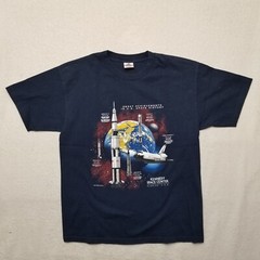 Vintage Kennedy Space Center Launch T-Shirt NASA Space Shuttle Size Large Black