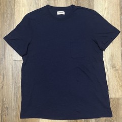 Taylor Stitch Mens Slub Pocket Tee Rinsed Indigo Blue 100% Organic Cotton 42 L