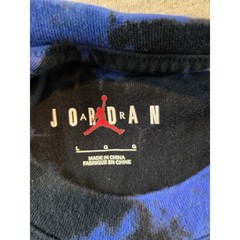 Nike Air Jordan T-Shirt Men Large Black Blue Pink Tie Dye Sport DNA 85 DH8982