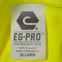 EG-PRO (4 PACK) Long Sleeve High Visibility Shirt 100% Poly SZ 3X Safety Yellow