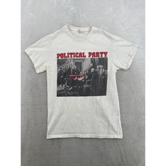 Delta Pro Weight Political Party Shirt Small Cream Beer Pong Founding Fathers