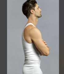 POWER CLUB White A-Shirts 3 Pieces Men size XL 46-48