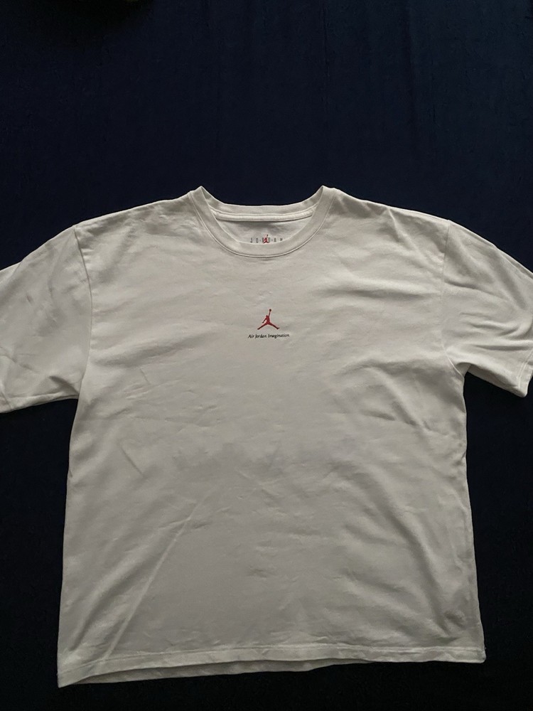 Jordan Men’s L White Short Sleeve Crew Neck Jumpman Graphic T-Shirt