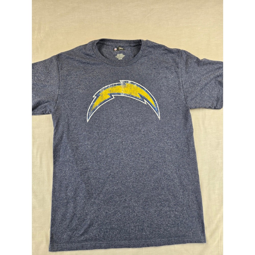 NFL Team Apparel Los Angeles Chargers Mens Medium Blue Heather Graphic T-Shirt