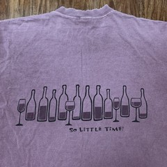 Vintage Wine Dyed T Shirt Size Medium Y2K Crazy Shirts So Many Wines Alcohol Tee